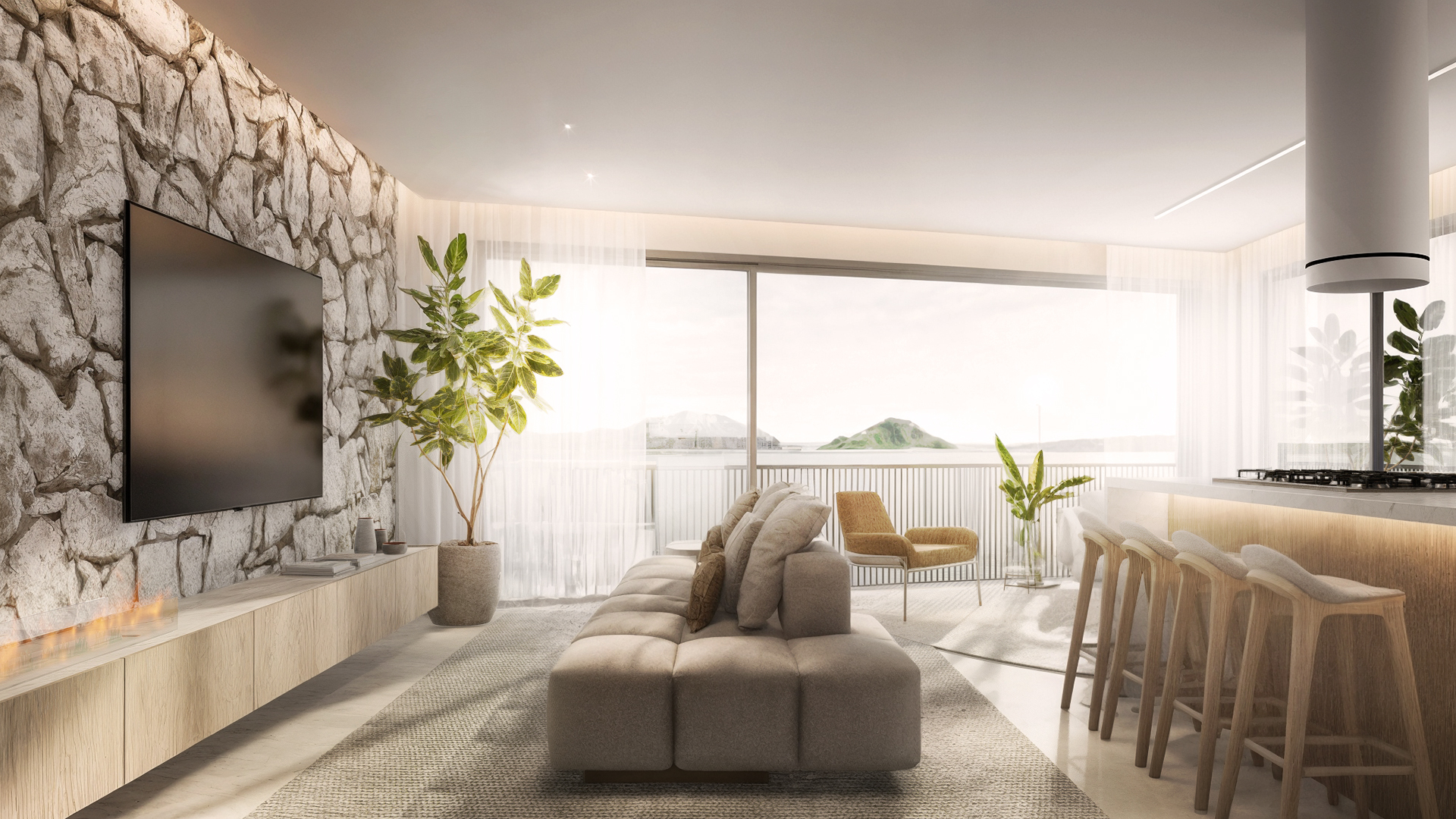 Varanda/terraço com vista para o jardim — apto D/VERT 503