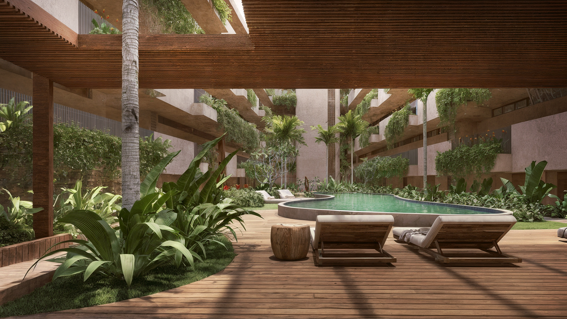 Área da piscina e deck — Áreas Comuns TERRACOTA