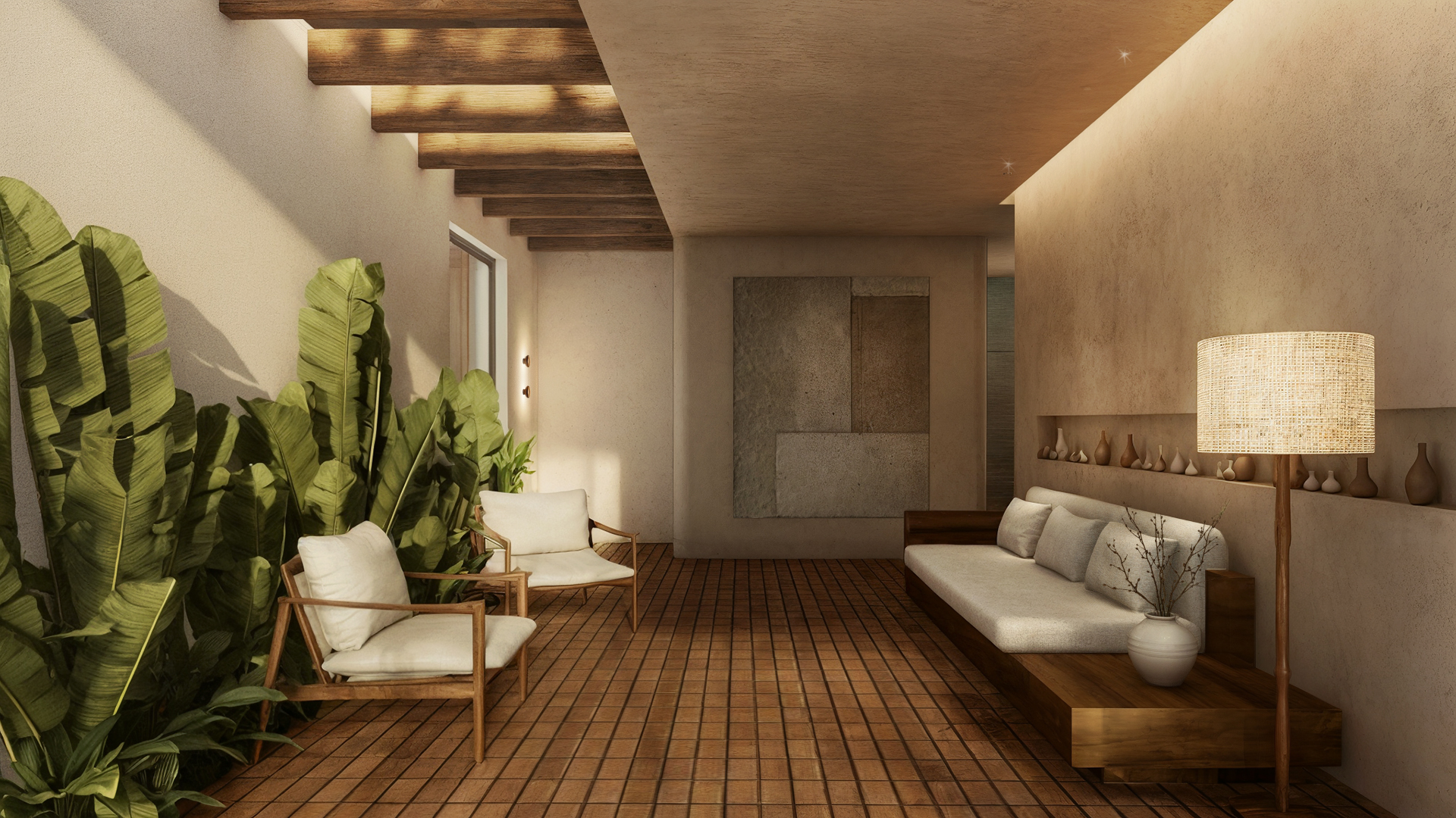 Varanda/terraço com vista para o jardim — Áreas Comuns TERRACOTA