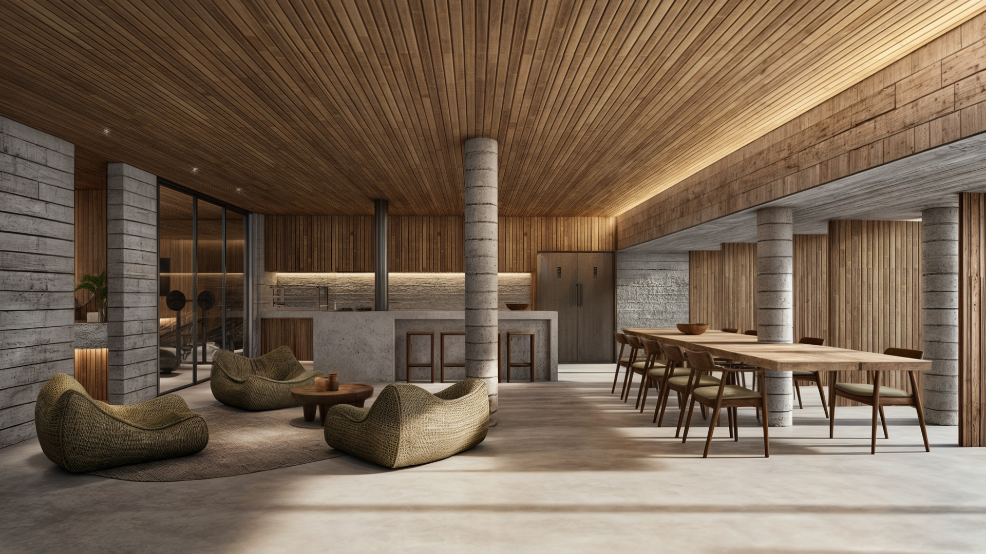 Sala de jantar integrada — casa COLÔNIA