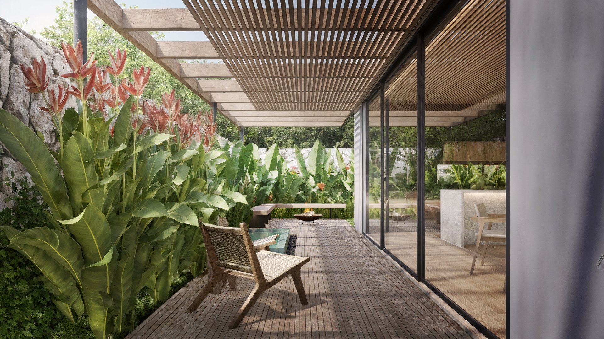 Suíte master (quarto principal) — casa NATURA II