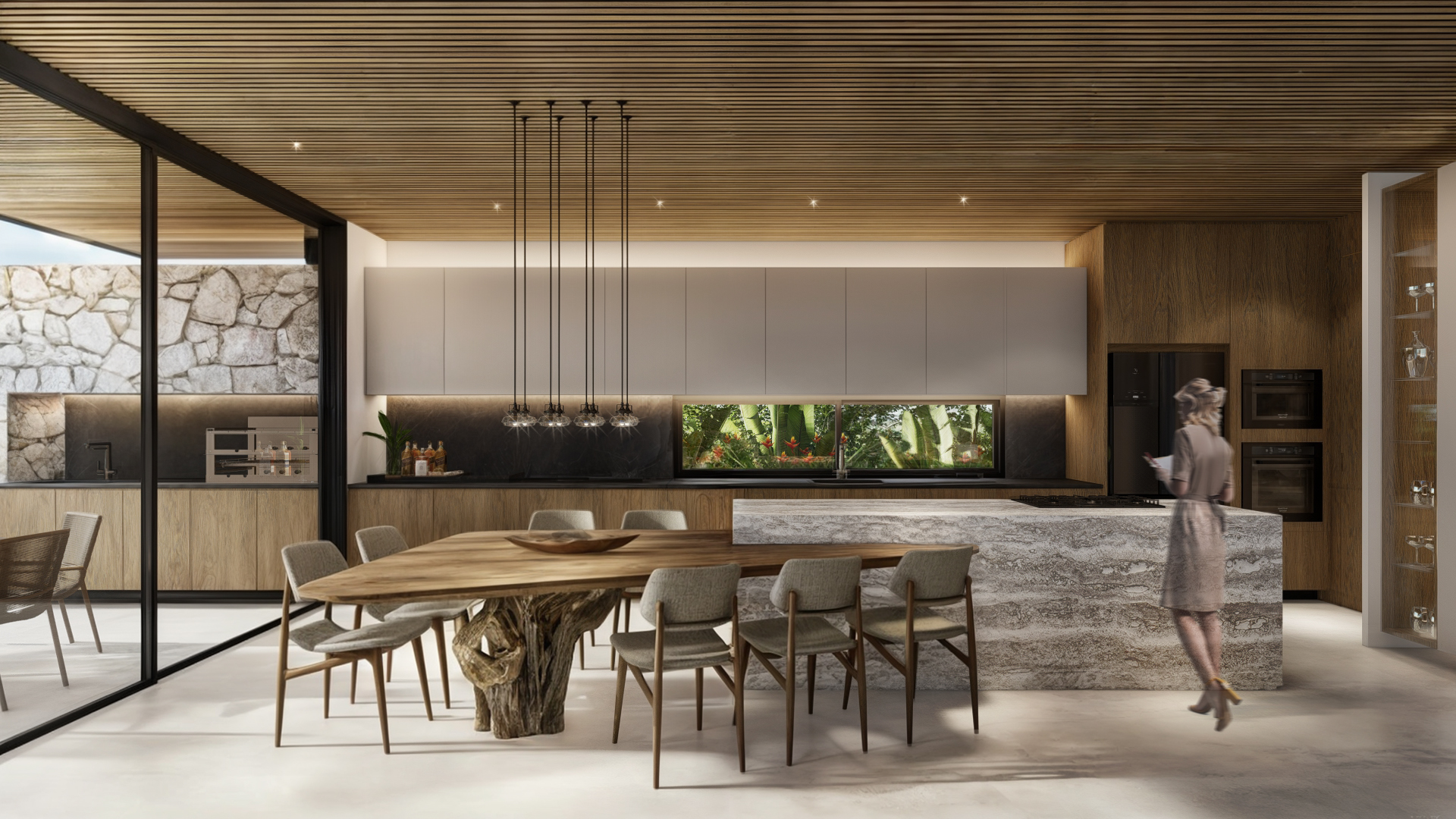 Suíte master (quarto principal) — casa QUINTAL DA PEDRA