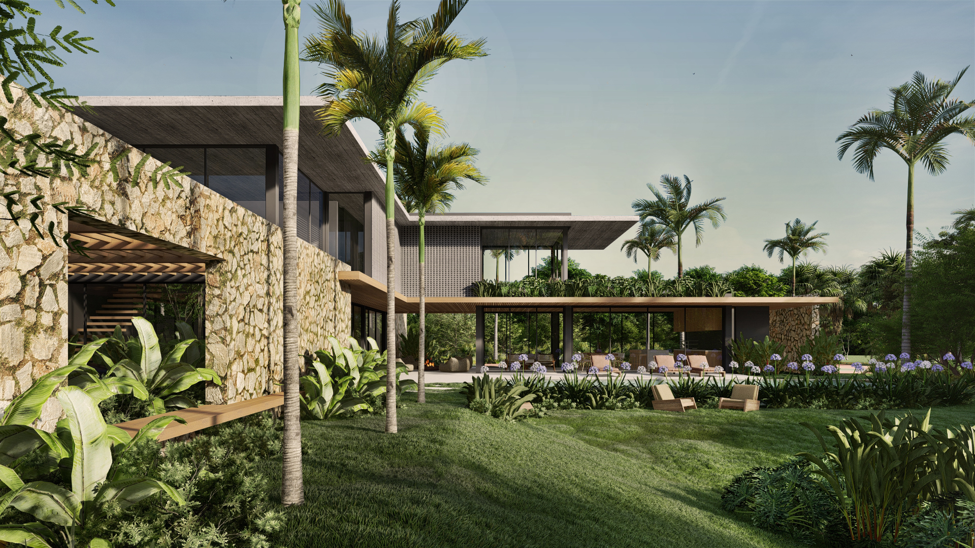 Varanda/terraço com vista para o jardim — Casa RATONES