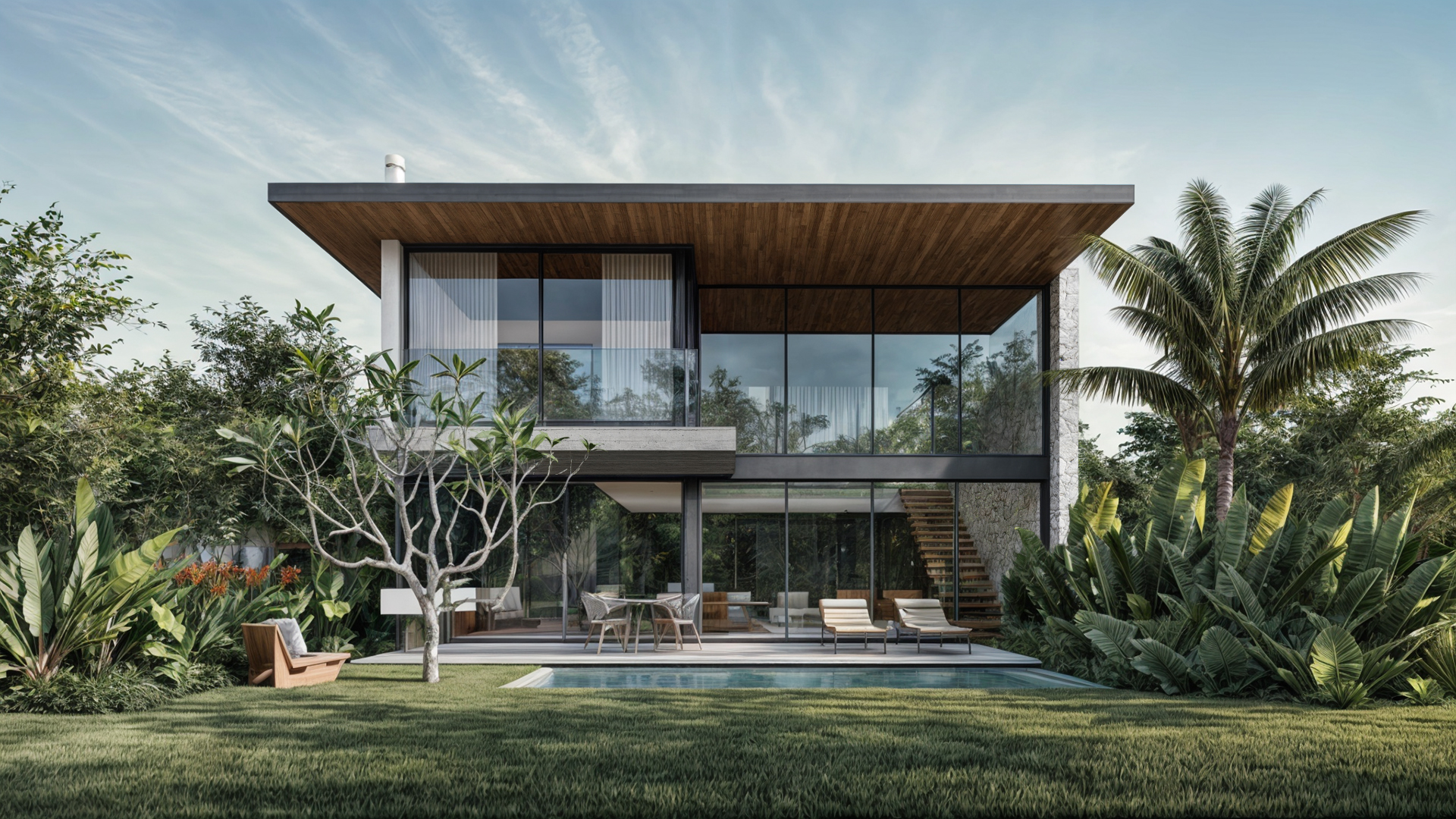 Área da piscina e deck — Casa RESERVA DA PEDRA