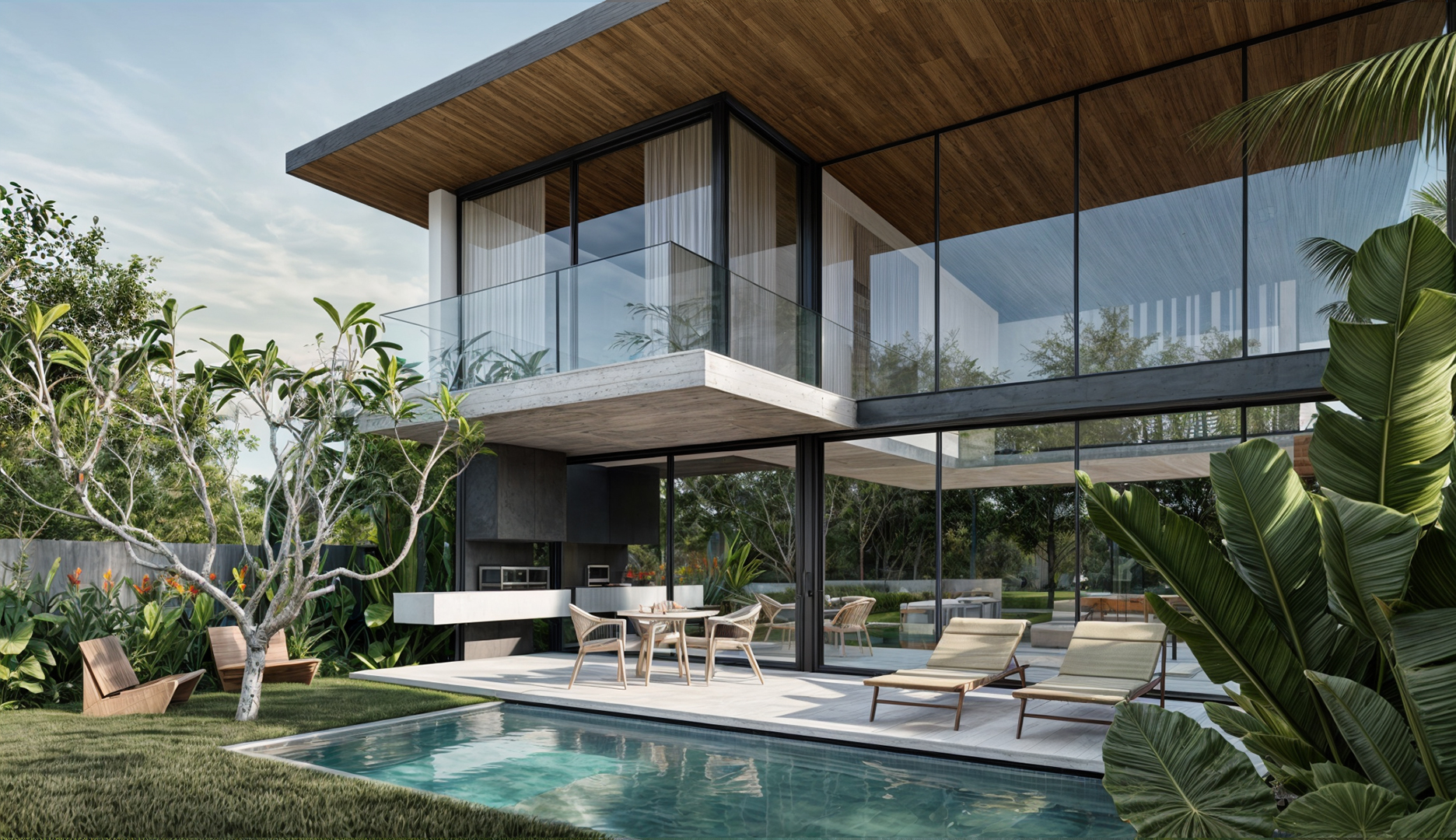 Área da piscina e deck — Casa RESERVA DA PEDRA