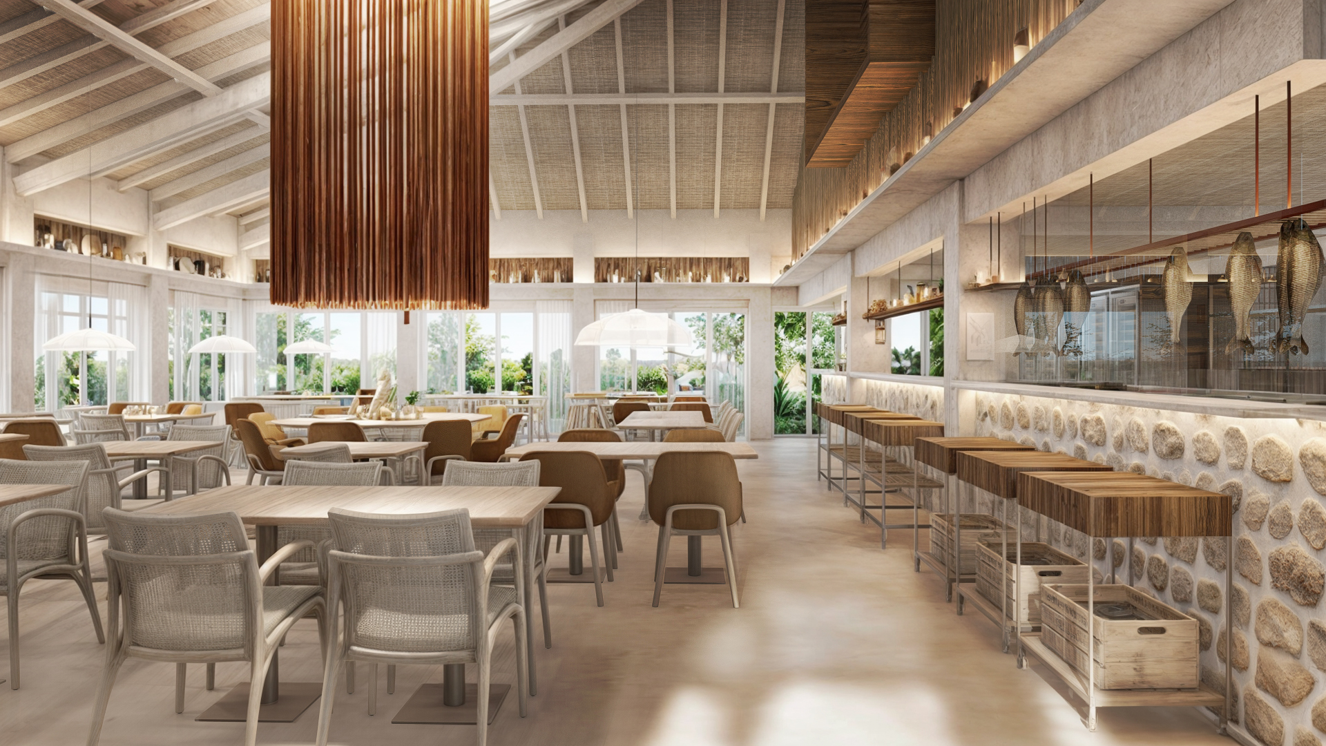 Animação (GIF) da fachada — Restaurante FOGO E MAR